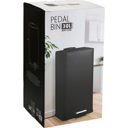 EXCELLENT HOUSEWARE Odpadkový koš kovový DELTA, černý 30 l KO-C80654390