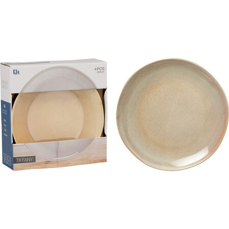 EXCELLENT HOUSEWARE Talíř mělký sada 4 ks pr. 28 cm béžová KO-Q07000040