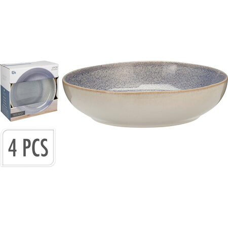 EXCELLENT HOUSEWARE Talíř hluboký sada 4 ks pr. 23 cm modrá KO-Q07000100