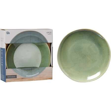 EXCELLENT HOUSEWARE Talíř mělký sada 4 ks pr. 28 cm zelená KO-Q07000140