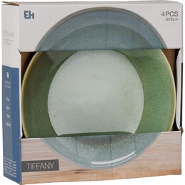 EXCELLENT HOUSEWARE Talíř mělký sada 4 ks pr. 28 cm zelená KO-Q07000140