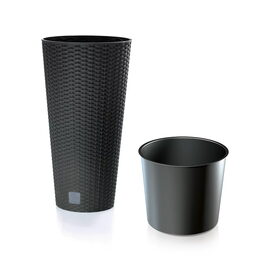 Květináč Prosperplast Rato Tubus s vkladem antracit 25 cm