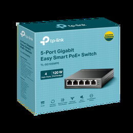 Switch TP-Link TL-SG105MPE Easy Smart, 5x GLAN, 4x PoE+, 120W, poškozený obal