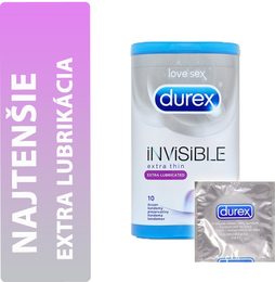 Durex Invisible Extra Lubricated 10 ks