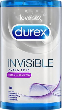 Durex Invisible Extra Lubricated 10 ks