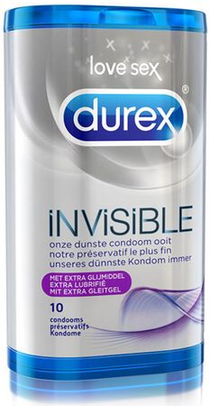 Durex Invisible Extra Lubricated 10 ks