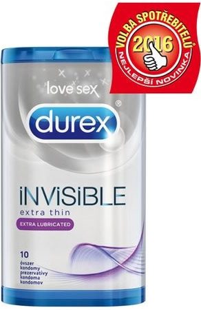 Durex Invisible Extra Lubricated 10 ks