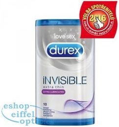 Durex Invisible Extra Lubricated 10 ks