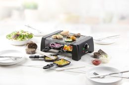 Raclette gril pro 4 osoby - 2v1 - DOMO DO9187G, pro 4 lidi, 600W
