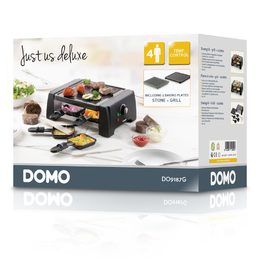 Raclette gril pro 4 osoby - 2v1 - DOMO DO9187G, pro 4 lidi, 600W