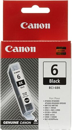 Inkoustová náplň Canon BCI-6Bk, 210 stran - černá