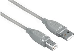 Kabel Hama USB / USB-B, 5m - šedý