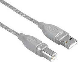 Kabel Hama USB / USB-B, 5m - šedý