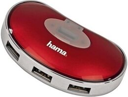 USB Hub Hama USB 2.0 / 4x USB 2.0 - bílý