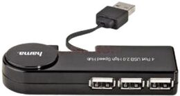 USB Hub Hama USB 2.0 / 4x USB 2.0 - bílý