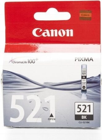 Inkoustová náplň Canon CLI-521Bk, 665 stran, originální - černá (CLI521BK)