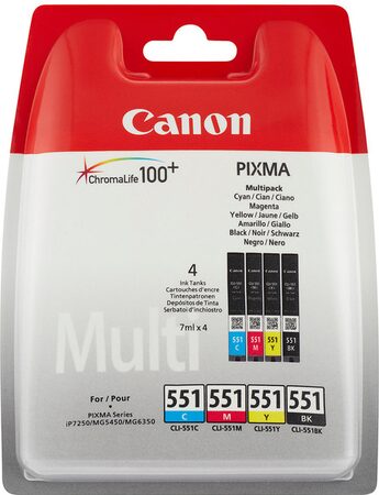 Inkoustová náplň Canon CLI-521, 350 stran, CMY