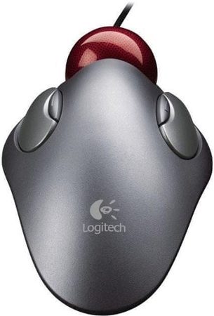 Myš Logitech TrackMan Marble / optická / 3 tlačítka / 1000dpi - stříbrná