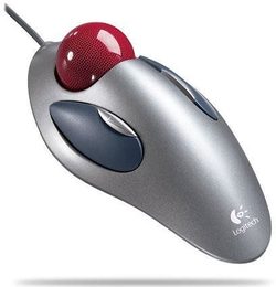 Myš Logitech TrackMan Marble / optická / 3 tlačítka / 1000dpi - stříbrná