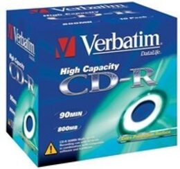 Disk Verbatim CD-R 800MB/90min, 40x, Extra Protection jewel box, 10ks