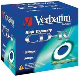 Disk Verbatim CD-R 800MB/90min, 40x, Extra Protection jewel box, 10ks