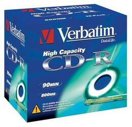 Disk Verbatim CD-R 800MB/90min, 40x, Extra Protection jewel box, 10ks