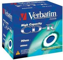 Disk Verbatim CD-R 800MB/90min, 40x, Extra Protection jewel box, 10ks