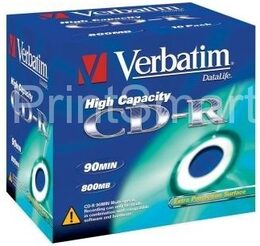 Disk Verbatim CD-R 800MB/90min, 40x, Extra Protection jewel box, 10ks