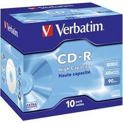 Disk Verbatim CD-R 800MB/90min, 40x, Extra Protection jewel box, 10ks