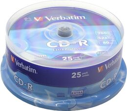 Disk Verbatim CD-R DL 700MB/80min, 52x, Extra Protection, 25cake