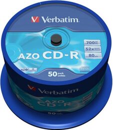 Disk Verbatim CD-R 700MB/80min, 52x, Crystal, 50cake