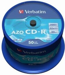 Disk Verbatim CD-R 700MB/80min, 52x, Crystal, 50cake