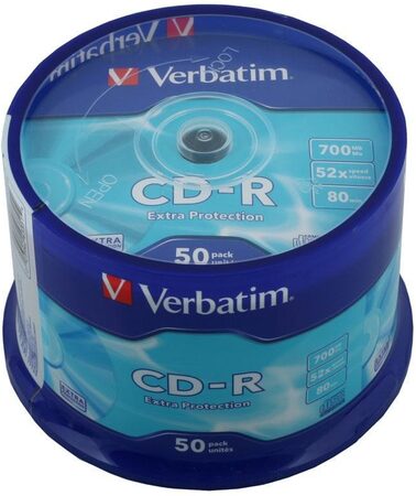 Disk Verbatim CD-R DL 700MB/80min, 52x, Extra Protection,  50cake