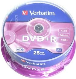 Disk Verbatim DVD+R 4,7GB, 16x, 25cake