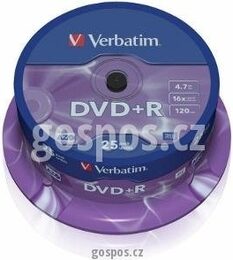 Disk Verbatim DVD+R 4,7GB, 16x, 25cake