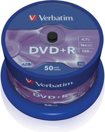 Disk Verbatim DVD+R 4,7GB, 16x, 50cake