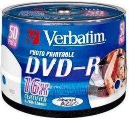 Disk Verbatim DVD+R 4,7GB, 16x, 50cake