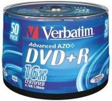 Disk Verbatim DVD+R 4,7GB, 16x, 50cake