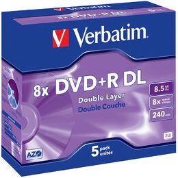 Disk Verbatim DVD+R DualLayer, 8,5GB, 8x, 5ks