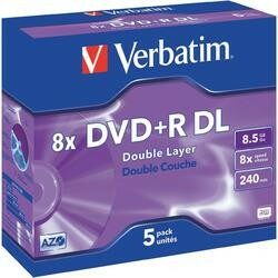 Disk Verbatim DVD+R DualLayer, 8,5GB, 8x, 5ks