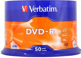 Disk Verbatim DVD-R 4,7GB, 16x, 50cake