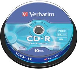 Disk Verbatim CD-R DL 700MB/80min, 52x, Extra Protection, 10cake