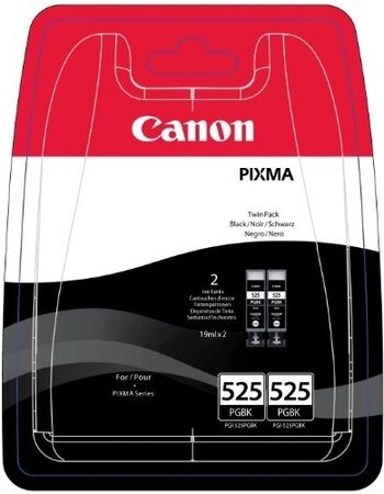 Inkoustová náplň Canon PGI-525Bk, 2x 340 stran - 2pack - černá