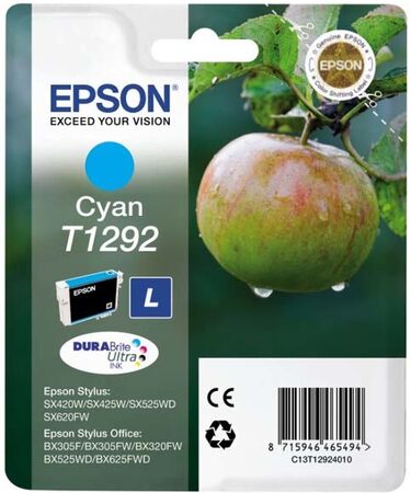 Inkoustová náplň Epson T1292, 445 stran - azurová