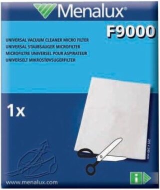 Filtr motorový Menalux F9001 pro všechny značky vysavačů (30 cm x 20 cm) (F9001)