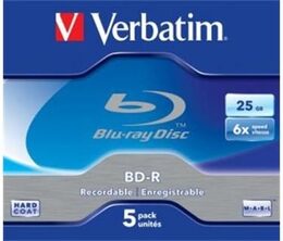 Disk Verbatim BD-R SL 25GB, 6x, jewel box, 5ks