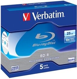 Disk Verbatim BD-R SL 25GB, 6x, jewel box, 5ks