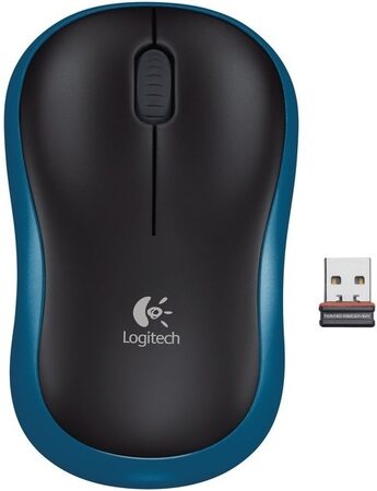 Myš Logitech Wireless Mouse M185 / optická / 3 tlačítka / 1000dpi - modrá (910002239)