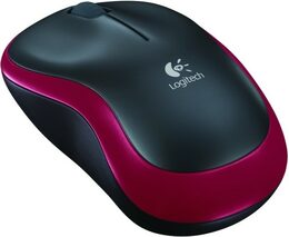 Myš Logitech Wireless Mouse M185 / optická / 3 tlačítka / 1000dpi - červená (910002240)