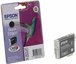 Inkoustová náplň Epson T0801, 7,4 ml - černá